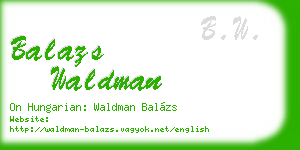 balazs waldman business card